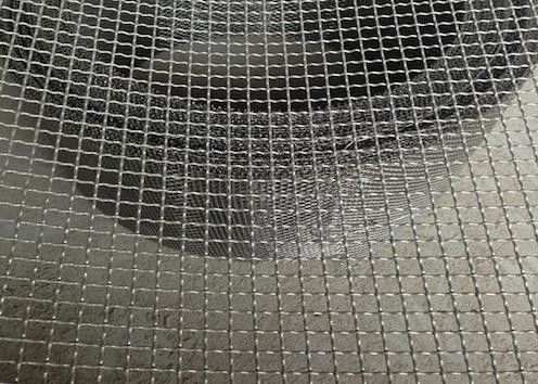 White Steel Crimped Wire Mesh Unidirectional Bending Metal Wire Mesh